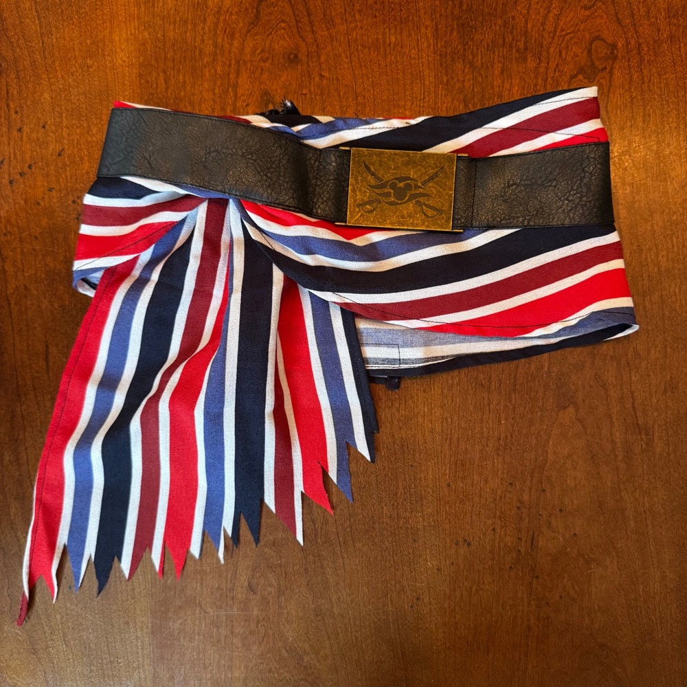 Disney Cruise Line Belt Kids OS Multi Pirate Night Costume Sash Buckle Accessory